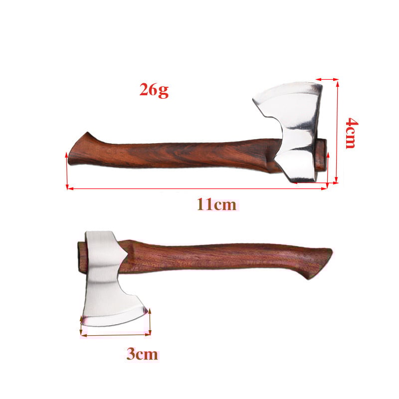 Mini Axe Fixed Blade Hunting Survival Stainless Steel Tactical Knife Home Car Decor