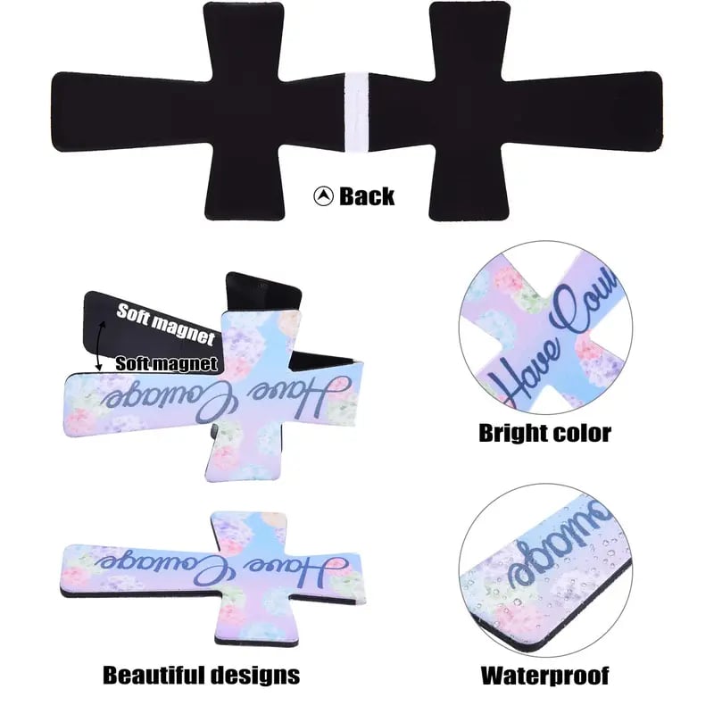 🔥LAST DAY 45 OFF%📖12 Pcs Magnetic Cross Bookmarks Gifts for Bible Study, Readers, Teachers, Students🌸✝️