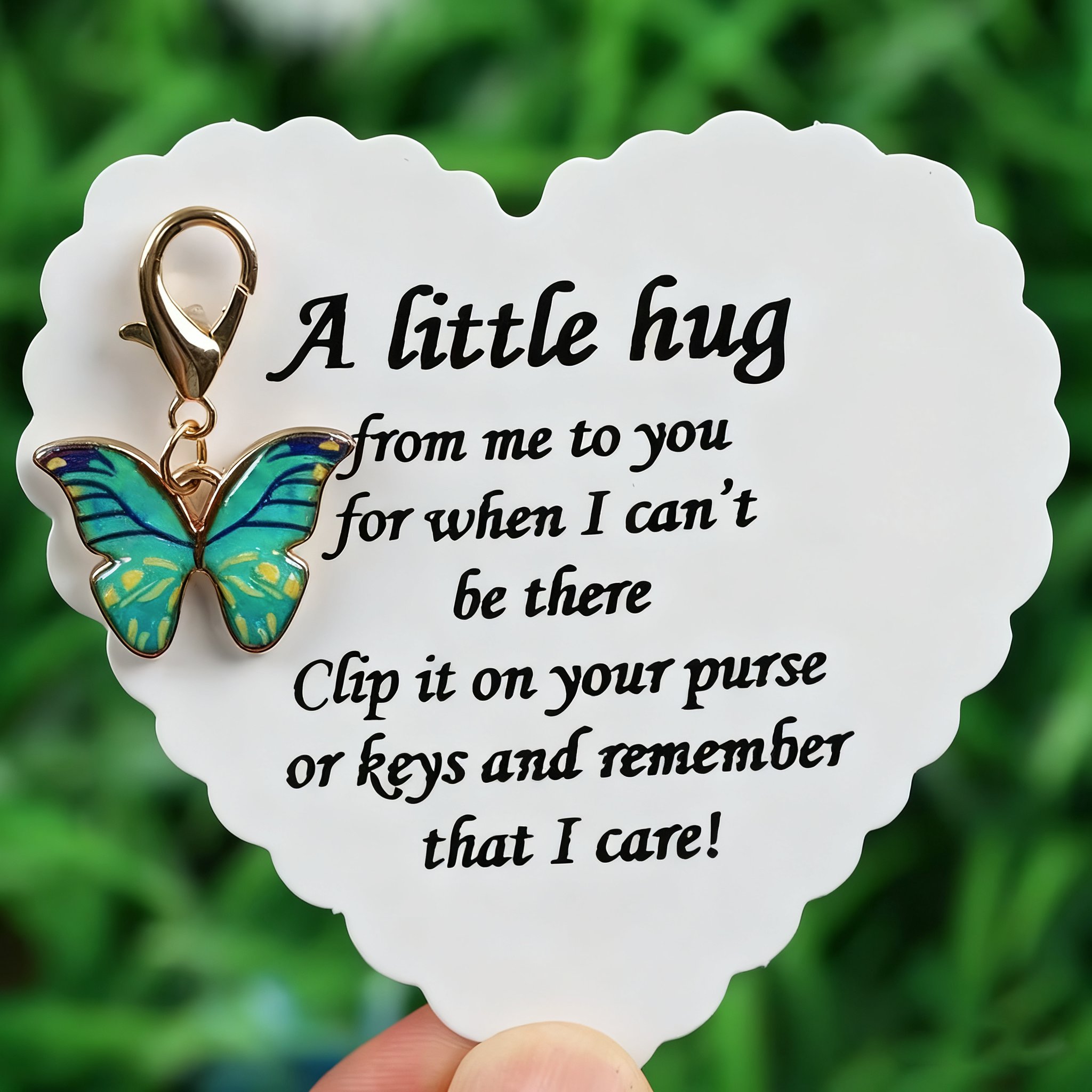 🦋Elegant Butterfly Charm with Warm Card