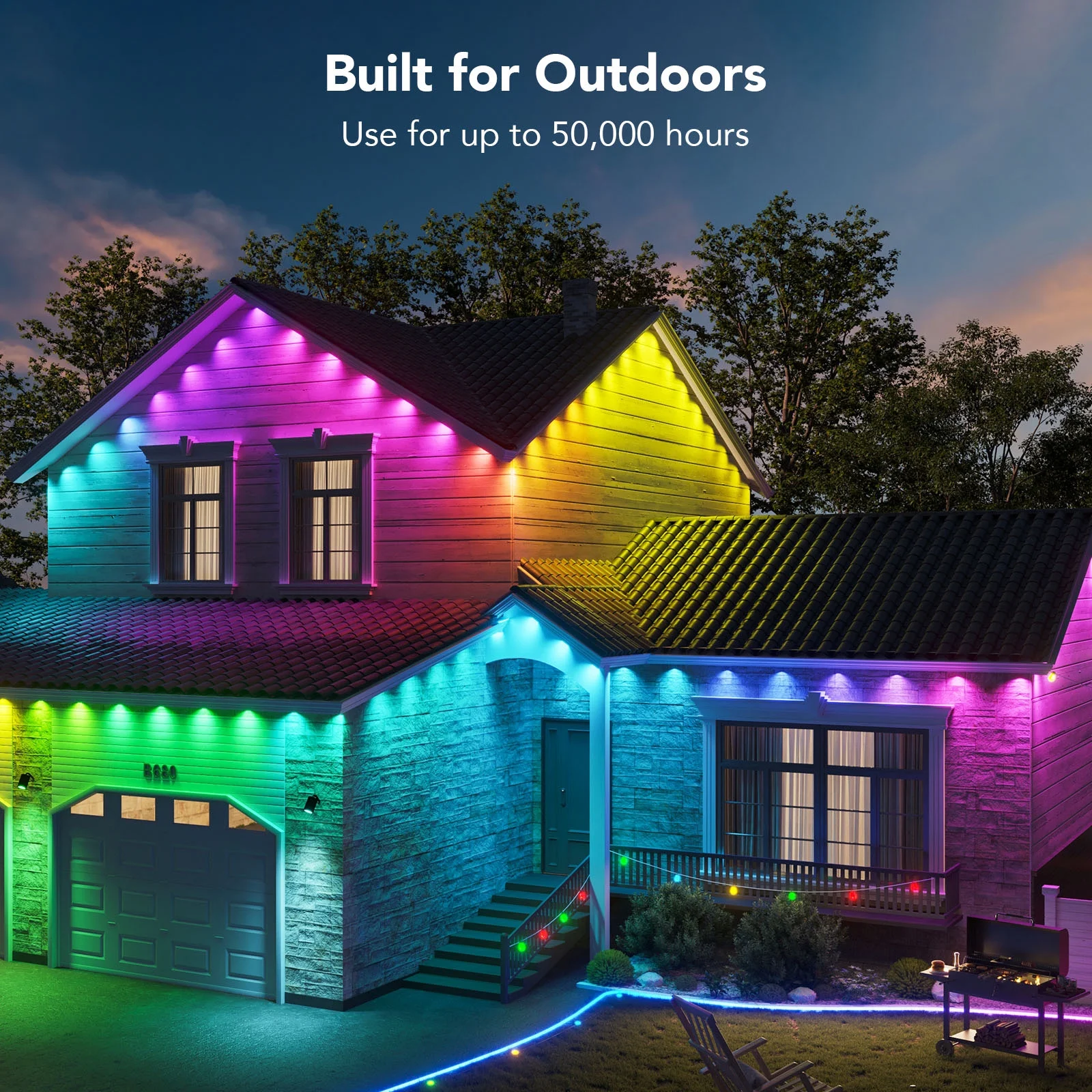 🔥Last Day Promotion 70% OFF🔥 - Smart Rainbow LED Permanent Outdoor Light