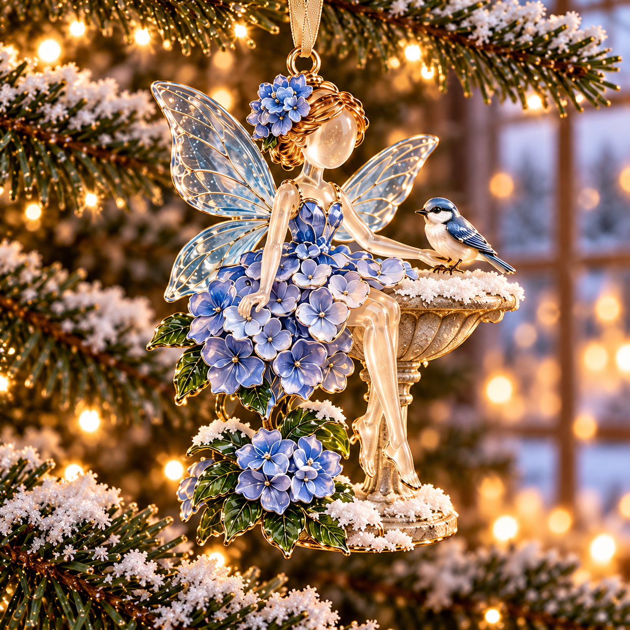 ⏳ Last Day 70% OFF  - Winter Garden Fairies – 6 Enchanting Christmas Ornament Designs