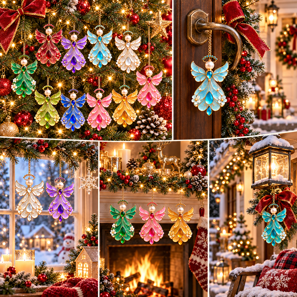 🔥LAST DAY 50% OFF🔥 - 12-Month Birthstone Angel Ornament Collection – Stained Glass Christmas Tree Decorations & Meaningful Keepsake Gifts