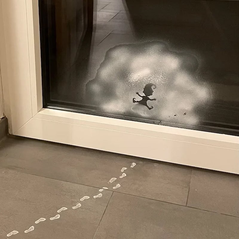 👼Christmas Footprints Stencil For Gnomes