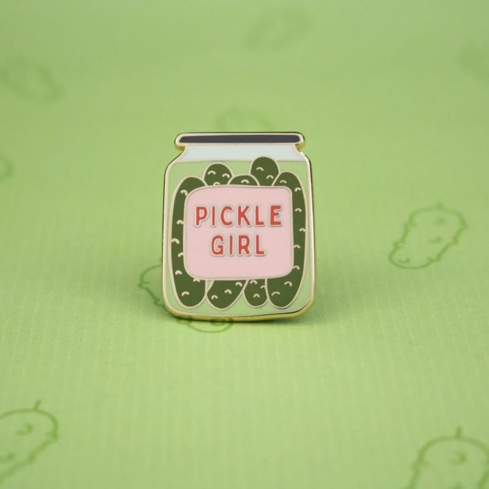 🔥Early Spring Hot Sale🥒Lucky Pickle Girl Enamel Pin
