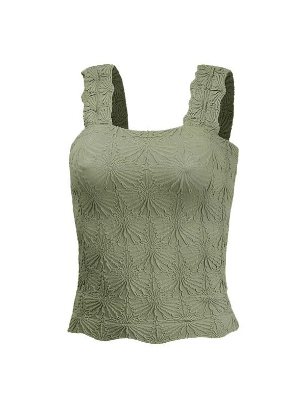 🔥LAST DAY PROMOTION 🔥Women's Floral Embossed Sports Tank Top