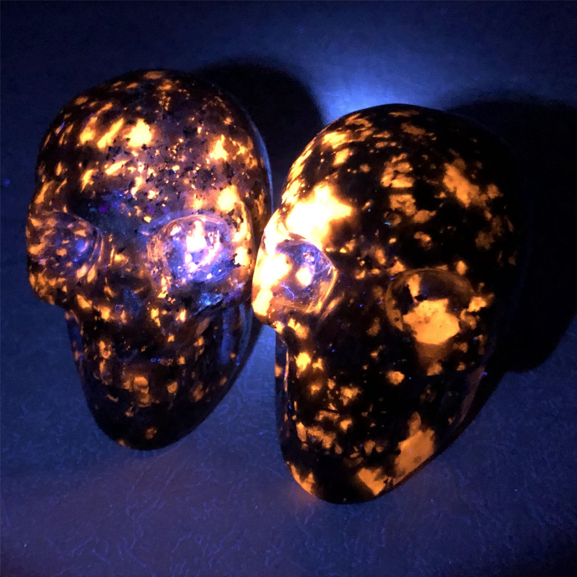 🎁CHRISTMAS GIFT - 💀Natural Hand Carved Yooperlite skull