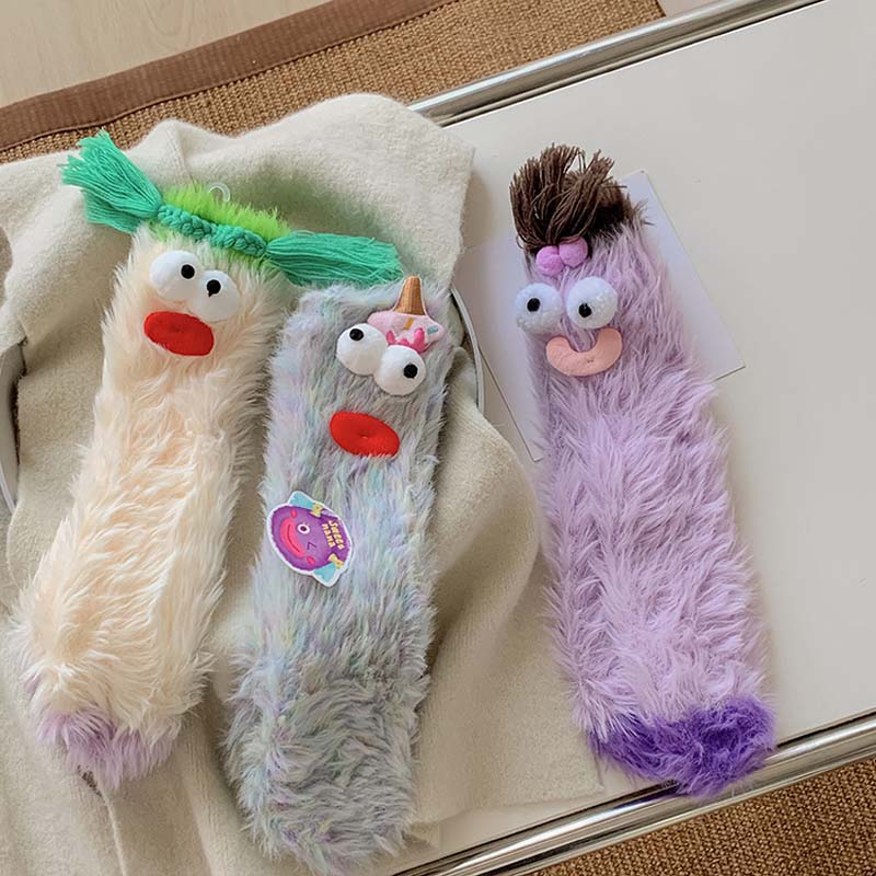 🎁💝2023 CHRISTMAS GIFT - Warm Cozy Fluffy Cartoon Monster Socks🧦