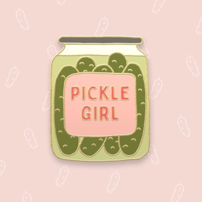 🔥Early Spring Hot Sale🥒Lucky Pickle Girl Enamel Pin