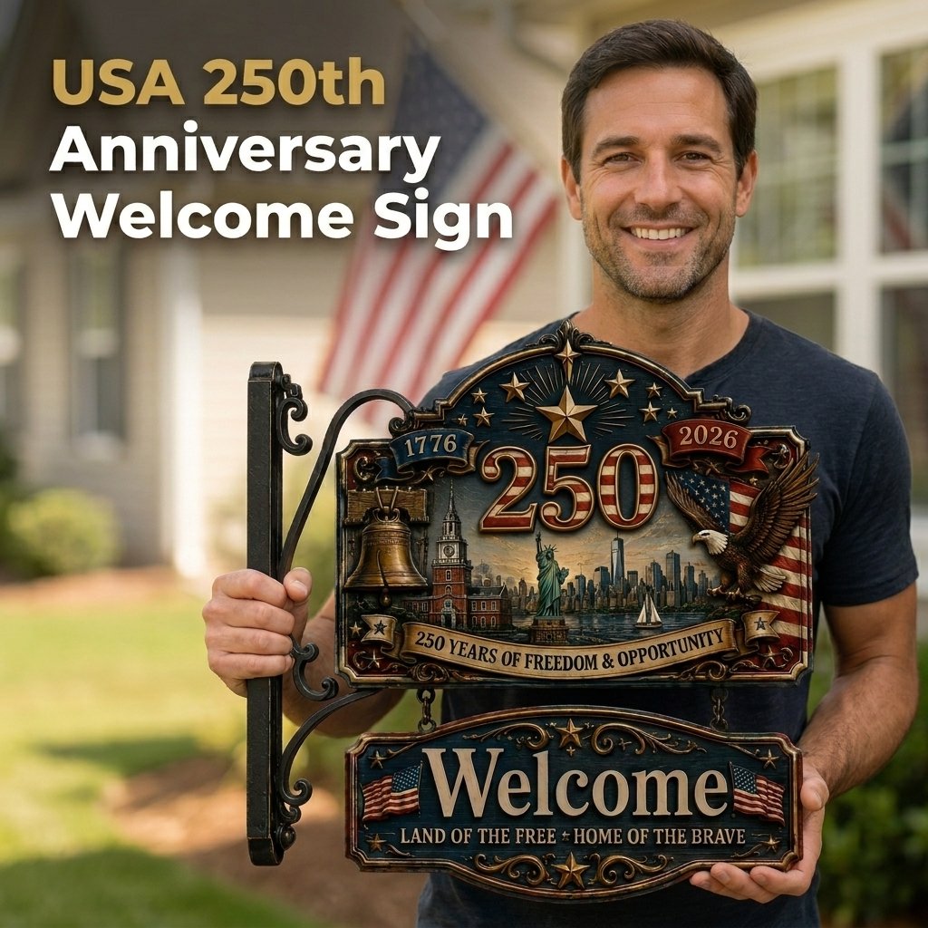 🦅USA 250th Anniversary Welcome Sign