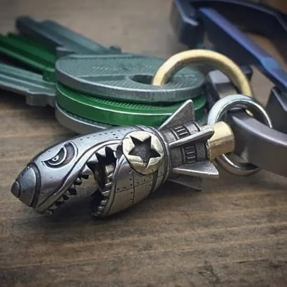 Metal Skull Keychain