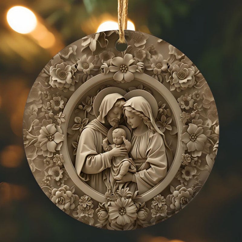 3D Catholic Christmas Ornament