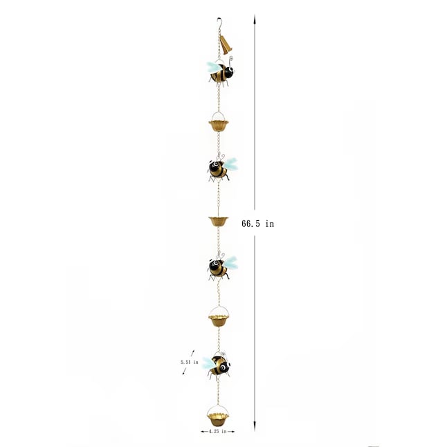 🐝Whimsical Bee Rain Chain — Transforming Rainy Days into a Garden Spectacle