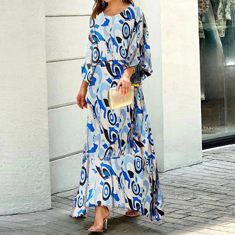 🎁💝2024 Mother’s Day Gifts - Swirl Slit Sleeve Maxi Dress Set
