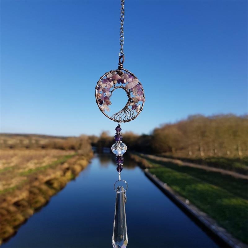 💘Capture Her Heart: Unique Mother's Day Gift - Amethyst Crystal Sun-Catcher🎀