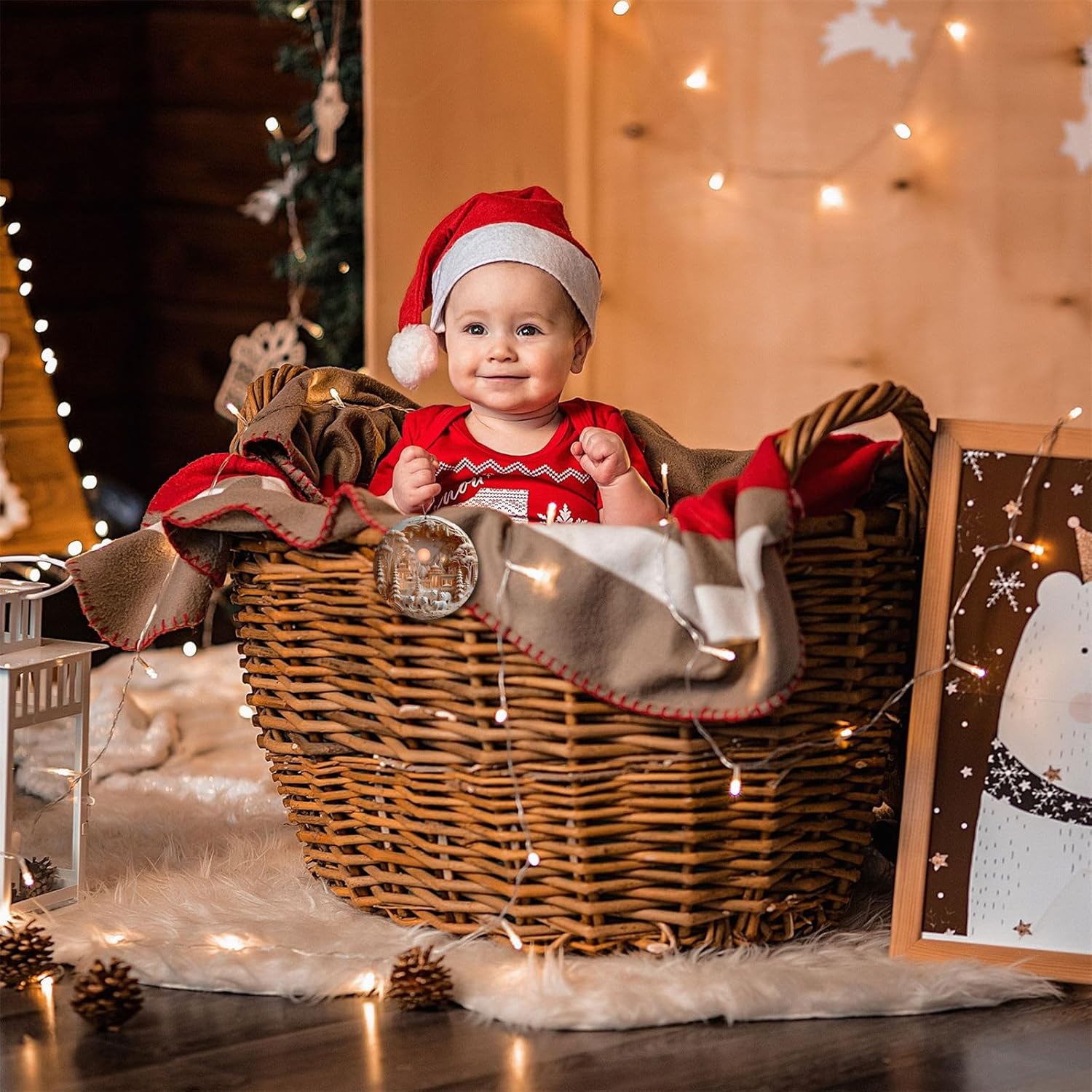 3D Nativity Ornaments - Christ Baby and Mary Design for Christmas Tree