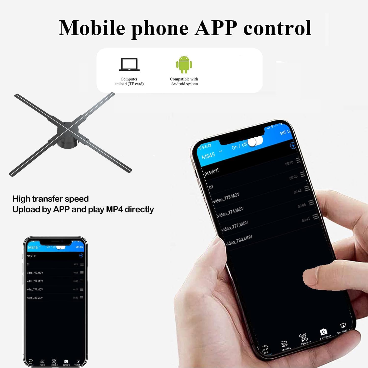 🎉 Hot Sale 🔥 3D Hologram LED Fan Projector - Craft Personalized 3D Visual Effects