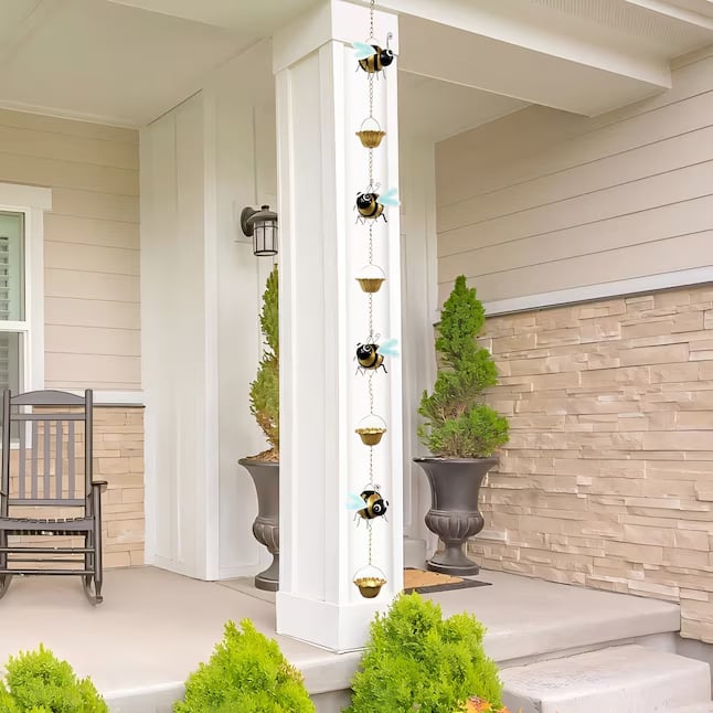 🐝Whimsical Bee Rain Chain — Transforming Rainy Days into a Garden Spectacle
