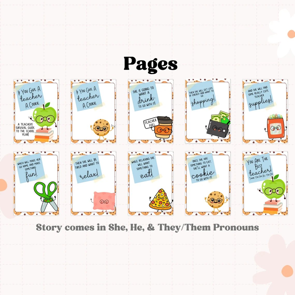 “If You Give A Teacher A Cookie” Gift Card Book🍪❤