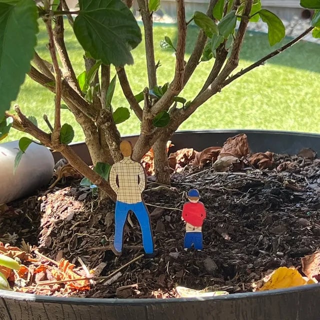 🔥Last Day Promotion 50% OFF🔥 - Three-Piece Wooden Novelty Plant Decor