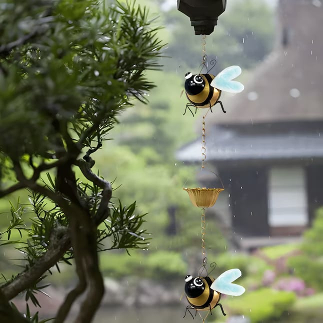 🐝Whimsical Bee Rain Chain — Transforming Rainy Days into a Garden Spectacle