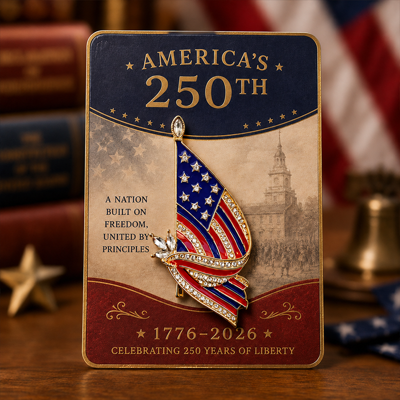 Exquisite Commemorative Pin for the 250th Anniversary of the Founding of the United States (Unisex)
