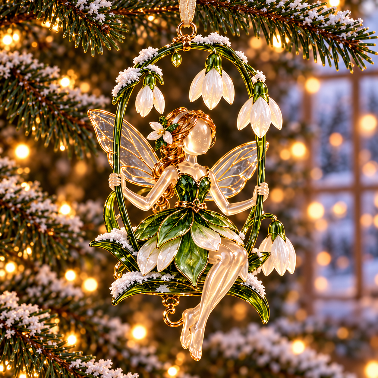 ⏳ Last Day 70% OFF  - Winter Garden Fairies – 6 Enchanting Christmas Ornament Designs