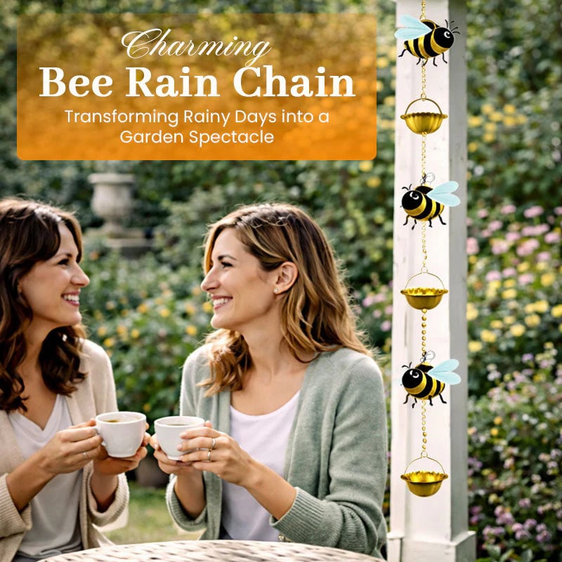 🐝Whimsical Bee Rain Chain — Transforming Rainy Days into a Garden Spectacle