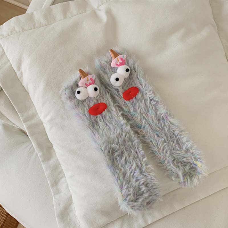 🎁💝2023 CHRISTMAS GIFT - Warm Cozy Fluffy Cartoon Monster Socks🧦