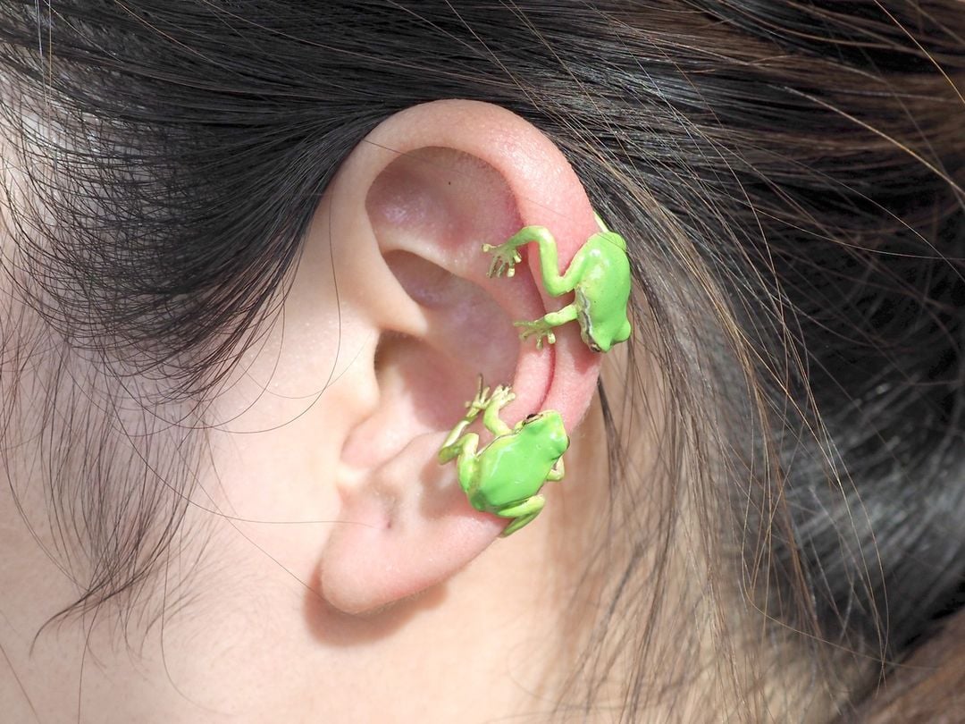 Latest-Tree Frog Ring & Earrings
