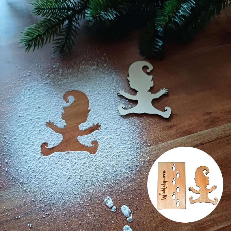 👼Christmas Footprints Stencil For Gnomes