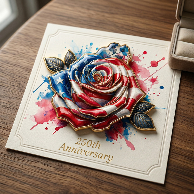 US 250th Anniversary Brooch Pin