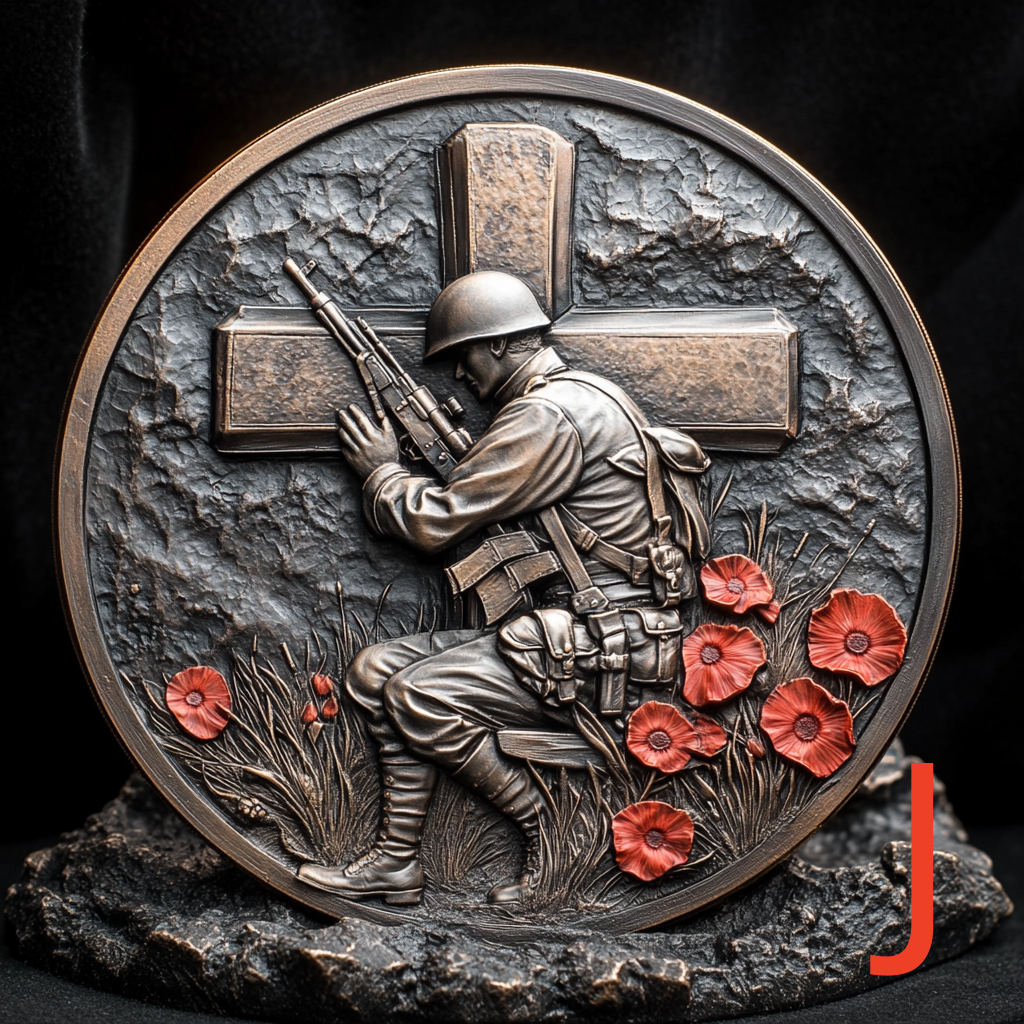Poppy Cross Military Memorial Coin