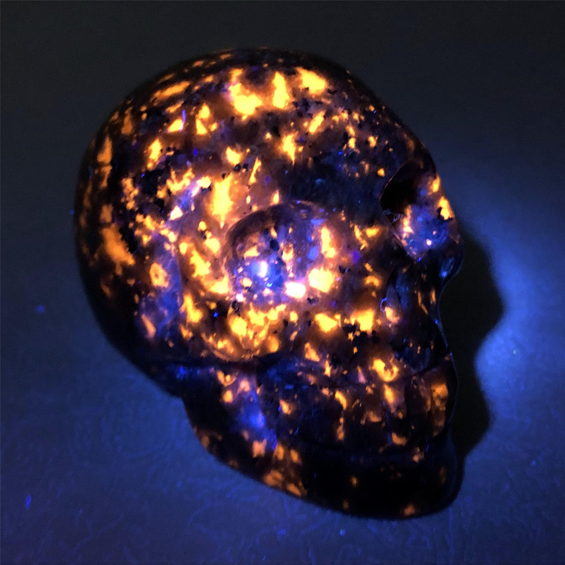 🎁CHRISTMAS GIFT - 💀Natural Hand Carved Yooperlite skull