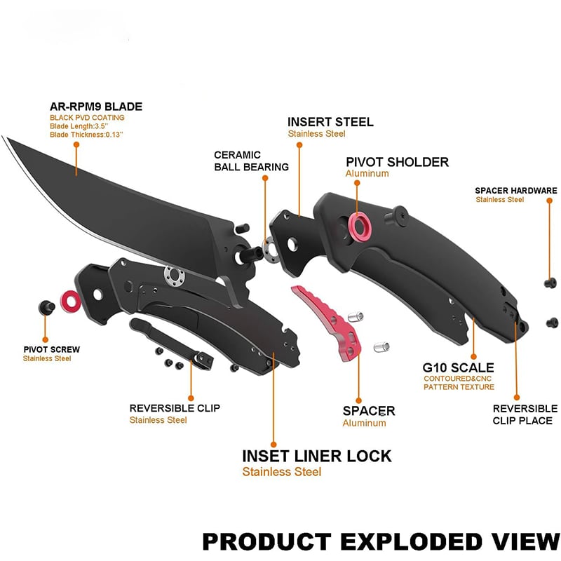 🔥Limited Time Discount 💥 Upgrade Blue Moon G10 Folding Knife