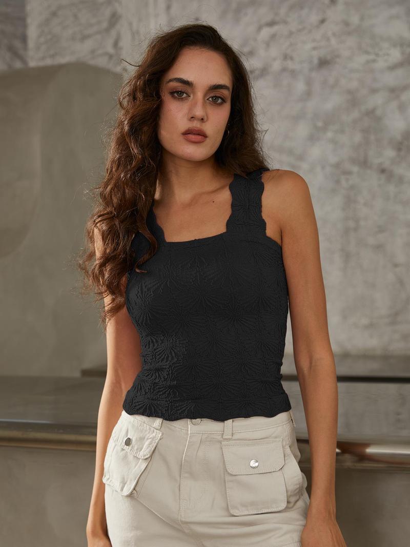 🔥LAST DAY PROMOTION 🔥Women's Floral Embossed Sports Tank Top