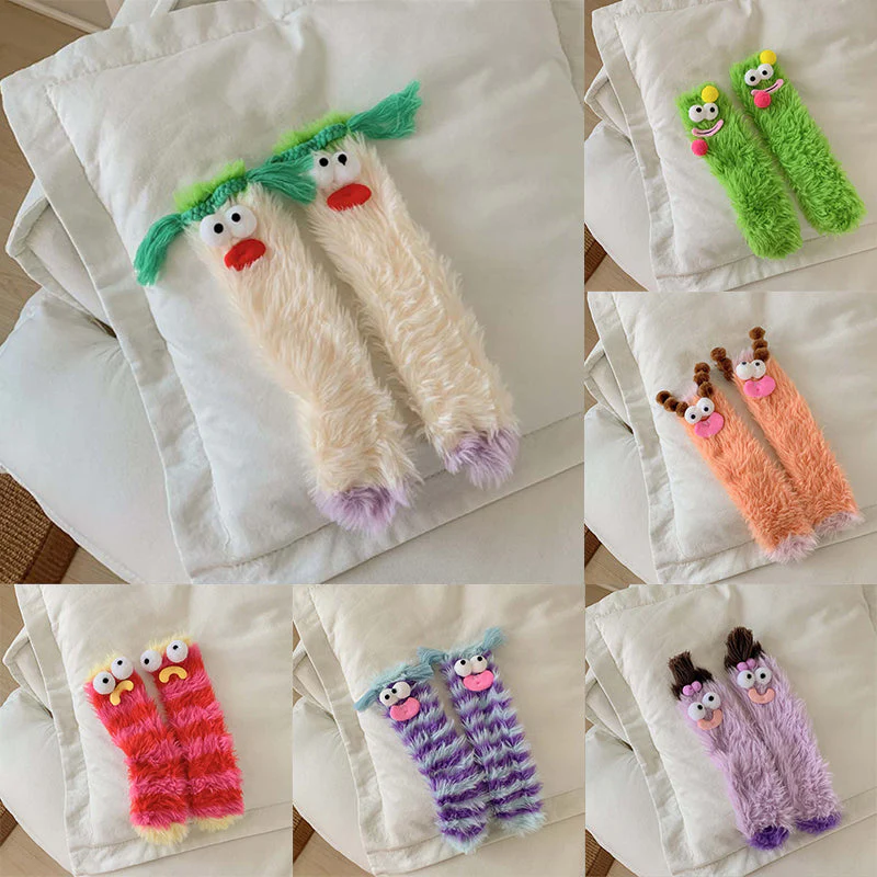 🎁💝2023 CHRISTMAS GIFT - Warm Cozy Fluffy Cartoon Monster Socks🧦