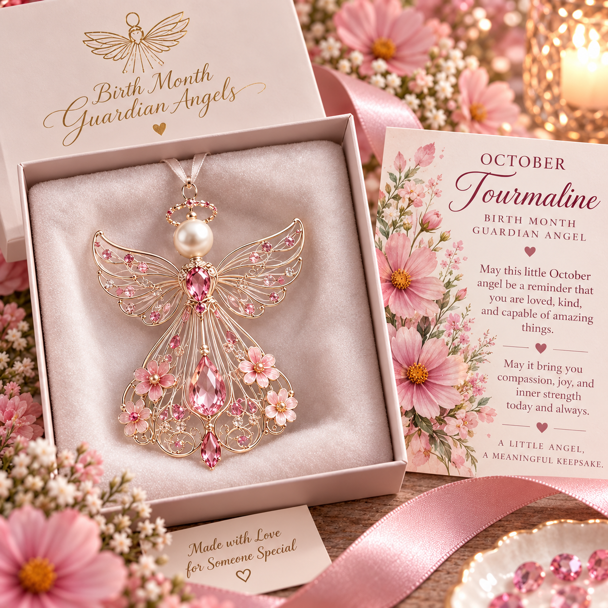 ⏳ Last Day 70% OFF –  Birth Month Guardian Angel Ornament – Not Just an Angel. Their Angel. ✨💎