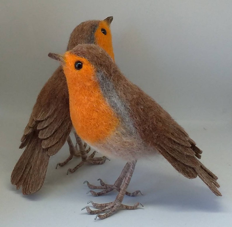 🌲Christmas Gift 50% Off--🎈Festigadget Eco-Friendly Needle Felted Bird Collection – Handmade Wool Songbirds (Wren/Chickadee/Bluebird/Magpie/Robin/Cardinal) – Sustainable Wildlife Decor 🐦✨