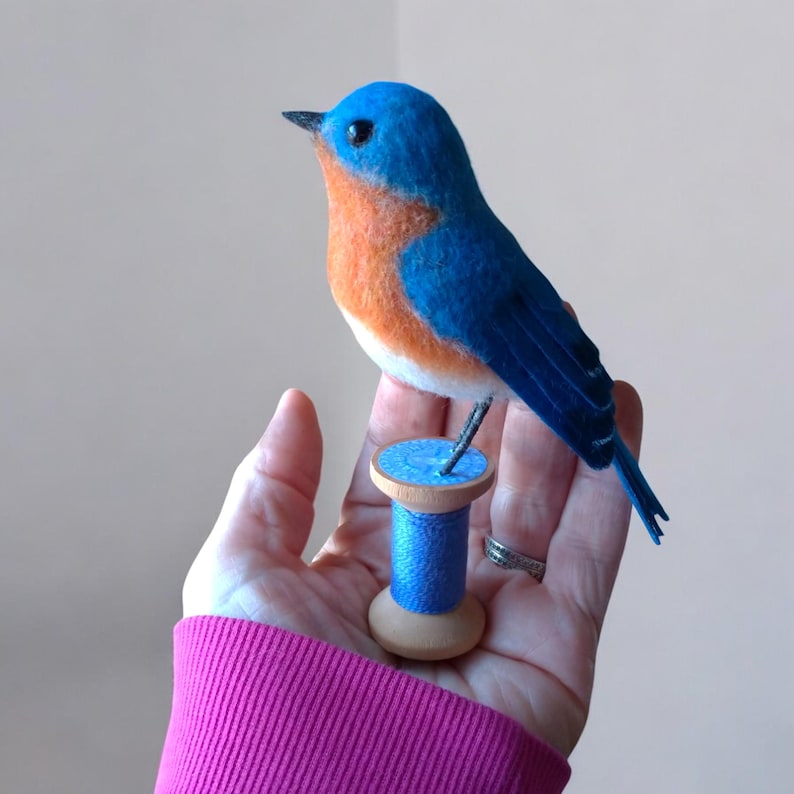 🌲Christmas Gift 50% Off--🎈Festigadget Eco-Friendly Needle Felted Bird Collection – Handmade Wool Songbirds (Wren/Chickadee/Bluebird/Magpie/Robin/Cardinal) – Sustainable Wildlife Decor 🐦✨