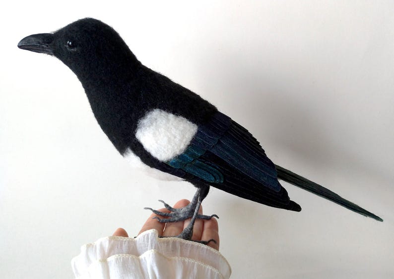 🌲Christmas Gift 50% Off--🎈Festigadget Eco-Friendly Needle Felted Bird Collection – Handmade Wool Songbirds (Wren/Chickadee/Bluebird/Magpie/Robin/Cardinal) – Sustainable Wildlife Decor 🐦✨