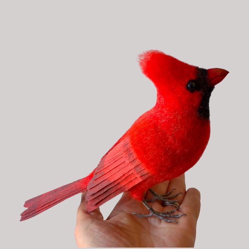 🌲Christmas Gift 50% Off--🎈Festigadget Eco-Friendly Needle Felted Bird Collection – Handmade Wool Songbirds (Wren/Chickadee/Bluebird/Magpie/Robin/Cardinal) – Sustainable Wildlife Decor 🐦✨