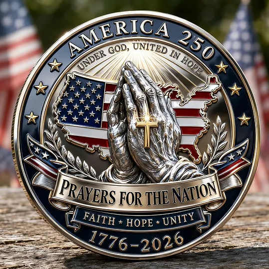 America 250 “Prayers For The Nation” Commemorative Challenge Coin
