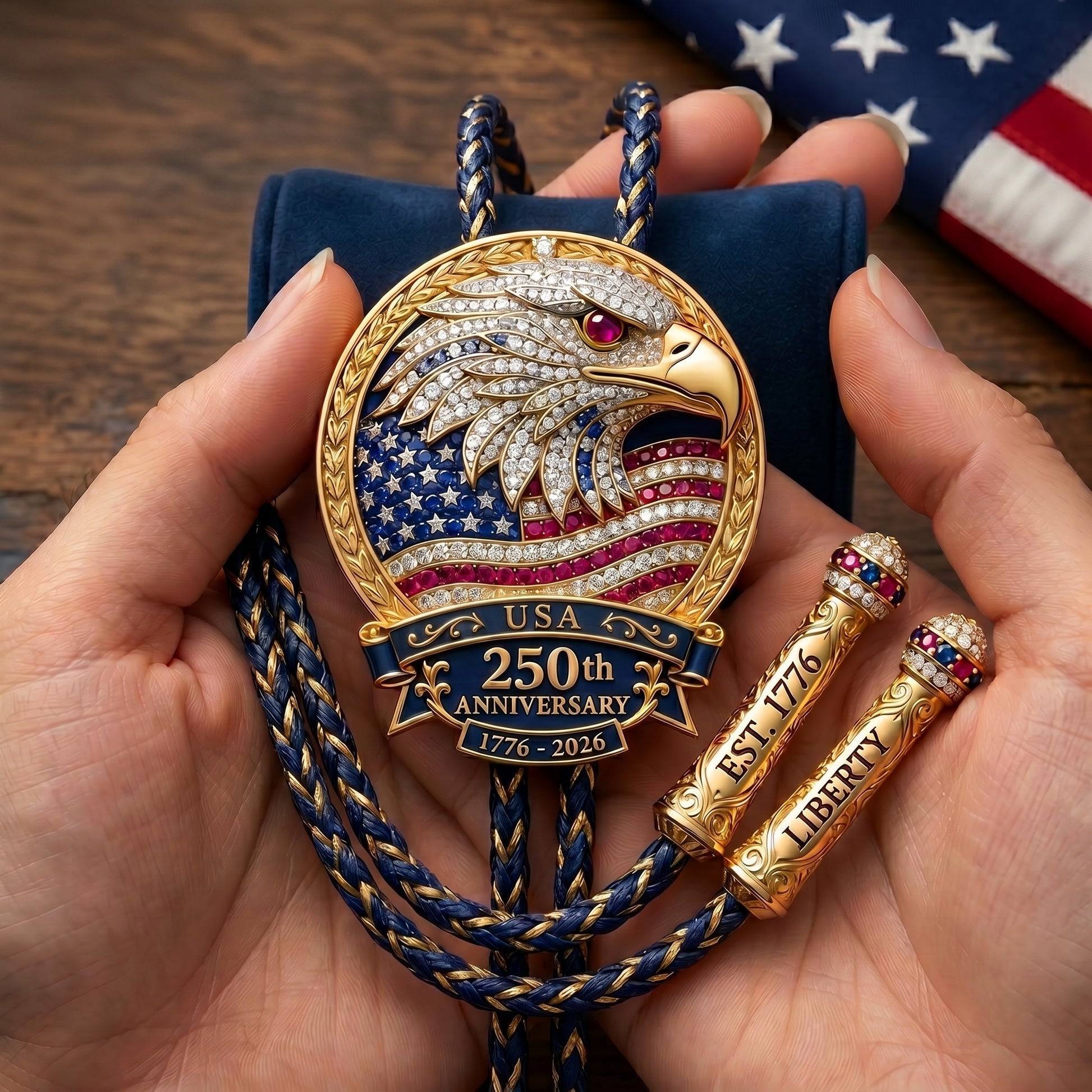 🔥Last Day Sale 60% OFF - 🦅 USA 250th Anniversary Eagle Bolo Tie
