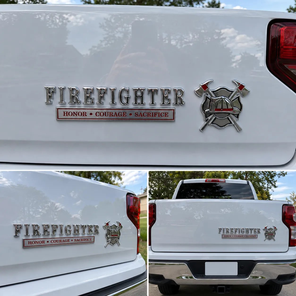 [Copy]🚒 Firefighter Honor Courage Sacrifice Car Emblem Metal Badge