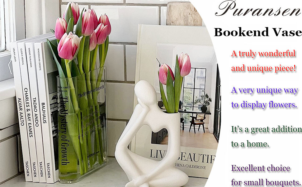 bookend vase for flowers