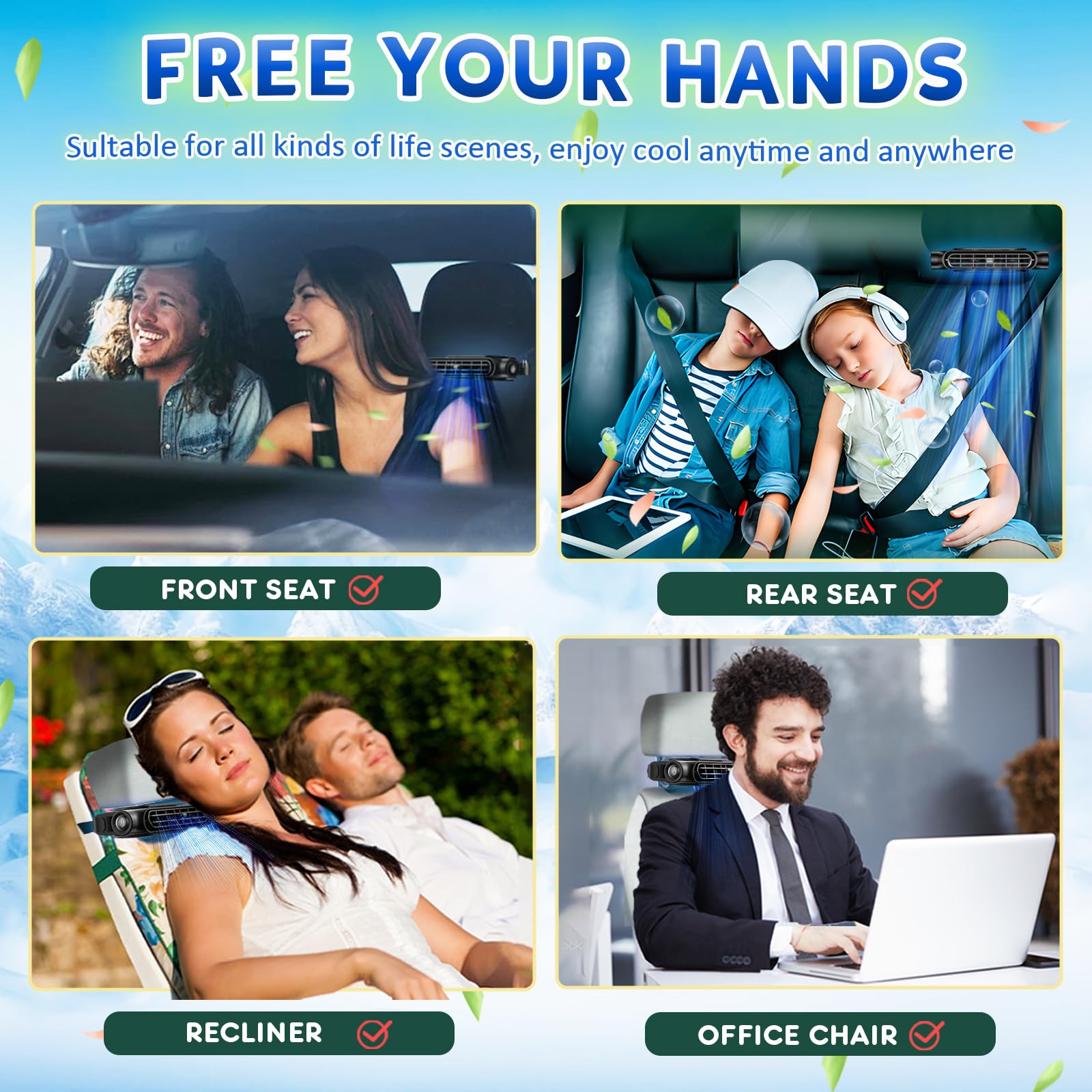 ⏳Last Day 49% OFF🔥🔥 - Car Seat Cooling Fan❄️