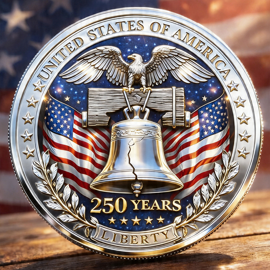 USA 250th Anniversary Commemorative Challenge Coin