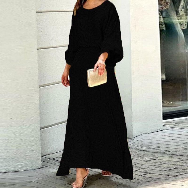 🎁💝2024 Mother’s Day Gifts - Swirl Slit Sleeve Maxi Dress Set