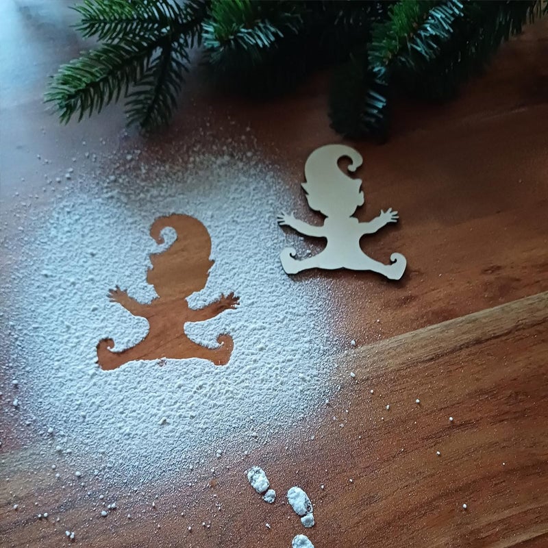 👼Christmas Footprints Stencil For Gnomes