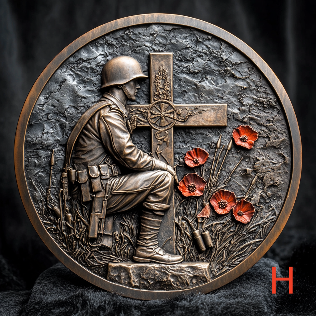 Poppy Cross Military Memorial Coin